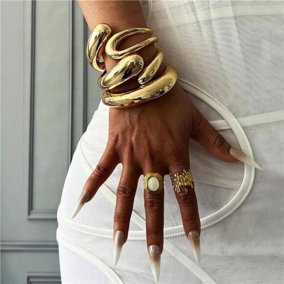 Chunky Bangle Bracelets - Picture 4 of 4